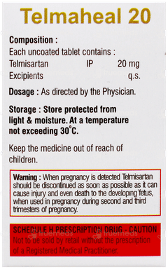 Telmaheal 20 Tablet 15 Telmaheal 20 Tablet 15